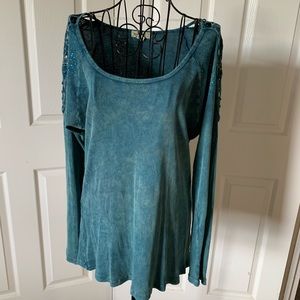 Long sleeve embellished top